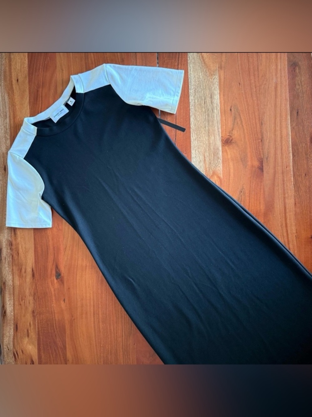 Elegant Black and White Midi Dress